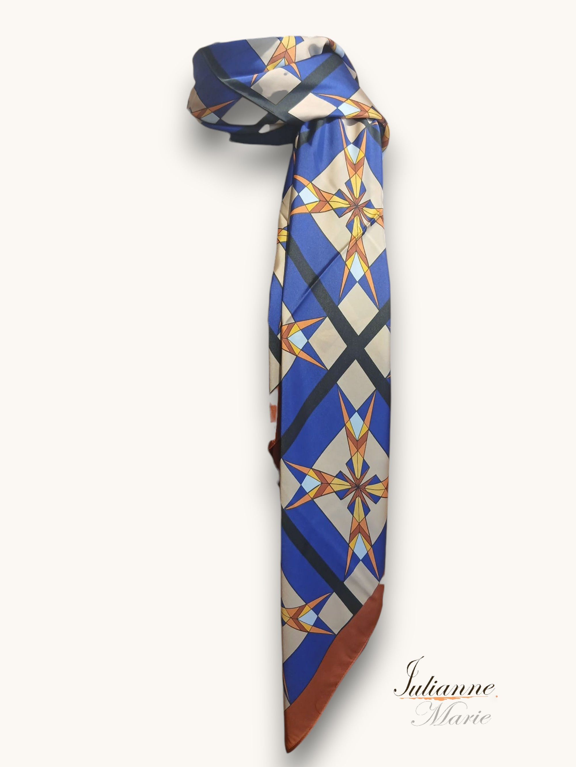 Geometric repeat Maltese cross scarf