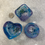 Thumbnail: Mini Trinket Dish Set - BLUE - Catholic Home Altar - Jewelry Storage - Resin Art