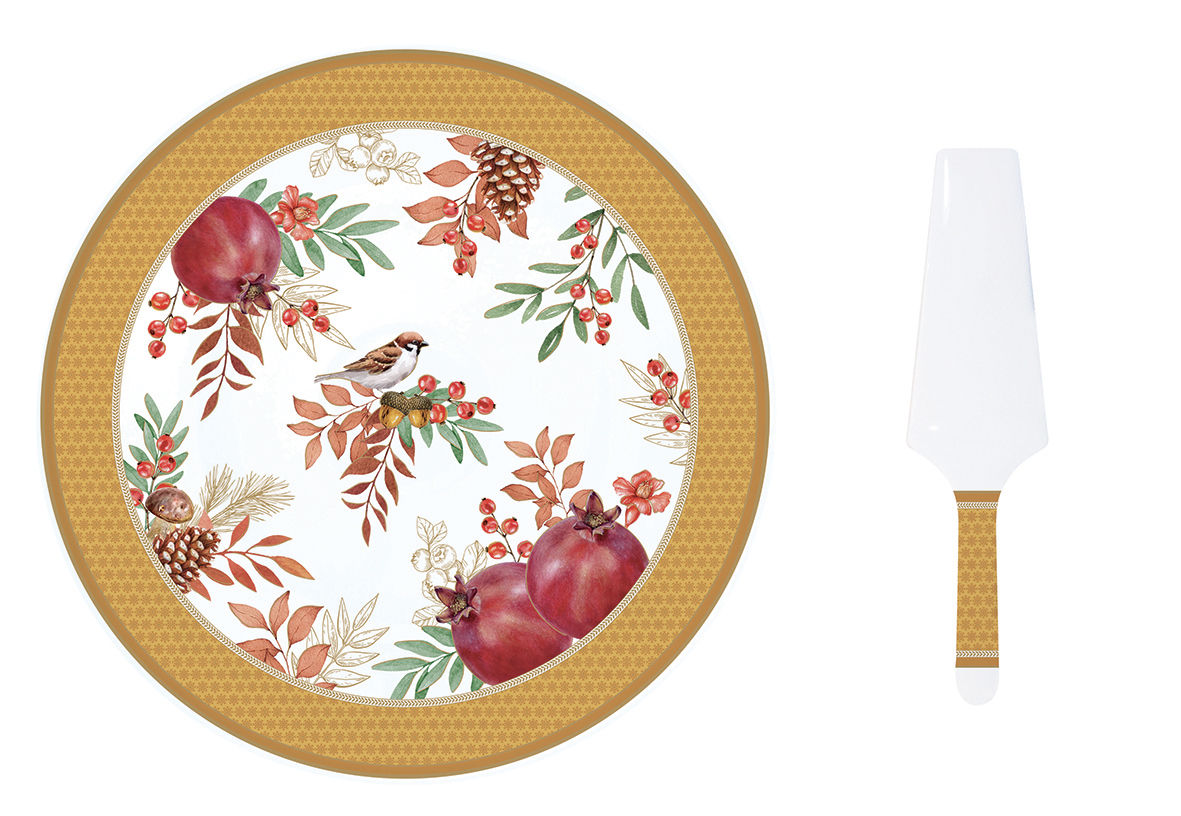 Autumn Symphony Porselen Sunumluk Dilimleyicili