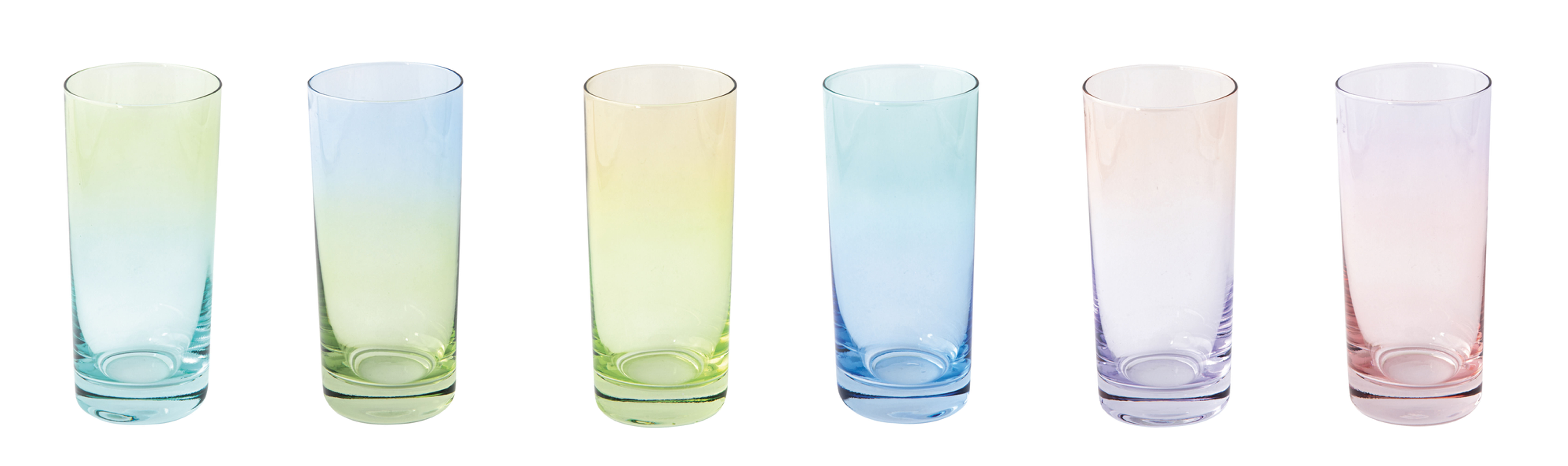 Rainbow 6'lı Cam Meşrubat Bardağı Seti