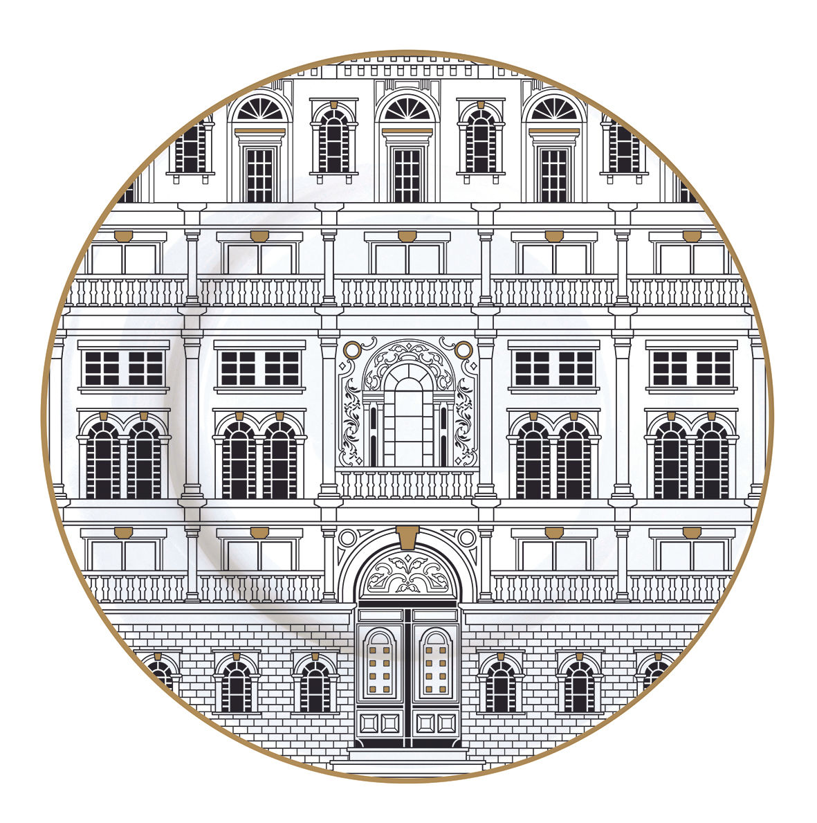 Palazzo Porselen Pasta Tabağı