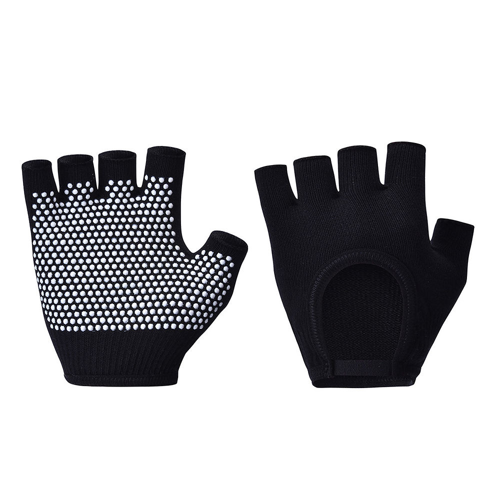 Thumbnail: 1Pair Half Finger Yoga Antislip Gloves Women Pilates Cycling Gloves Multicolor Y