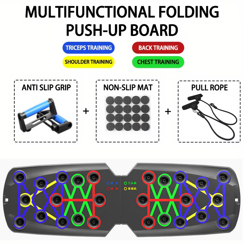 Thumbnail: Multifunctional Push-Up Board - Fitness and Muscle Training Equipment, Home Exer