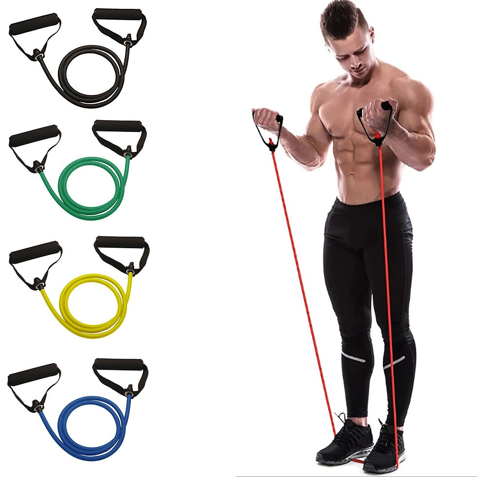 Thumbnail: Resistance Bands With Handles, Exercise Bands, Workout Bands With Handles For Me