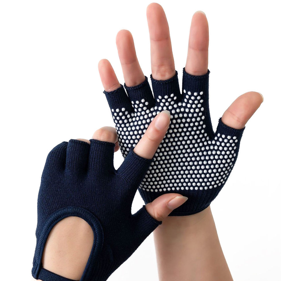 Thumbnail: 1Pair Half Finger Yoga Antislip Gloves Women Pilates Cycling Gloves Multicolor Y