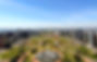 Picture of aerial view of Brasilia, Brazil with fountain and government buildings.