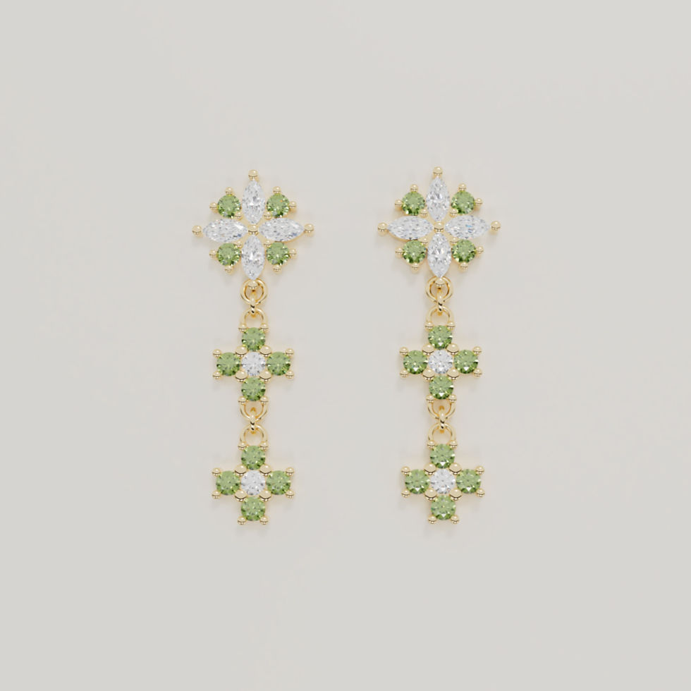 Fleur Cluster Drop Earrings