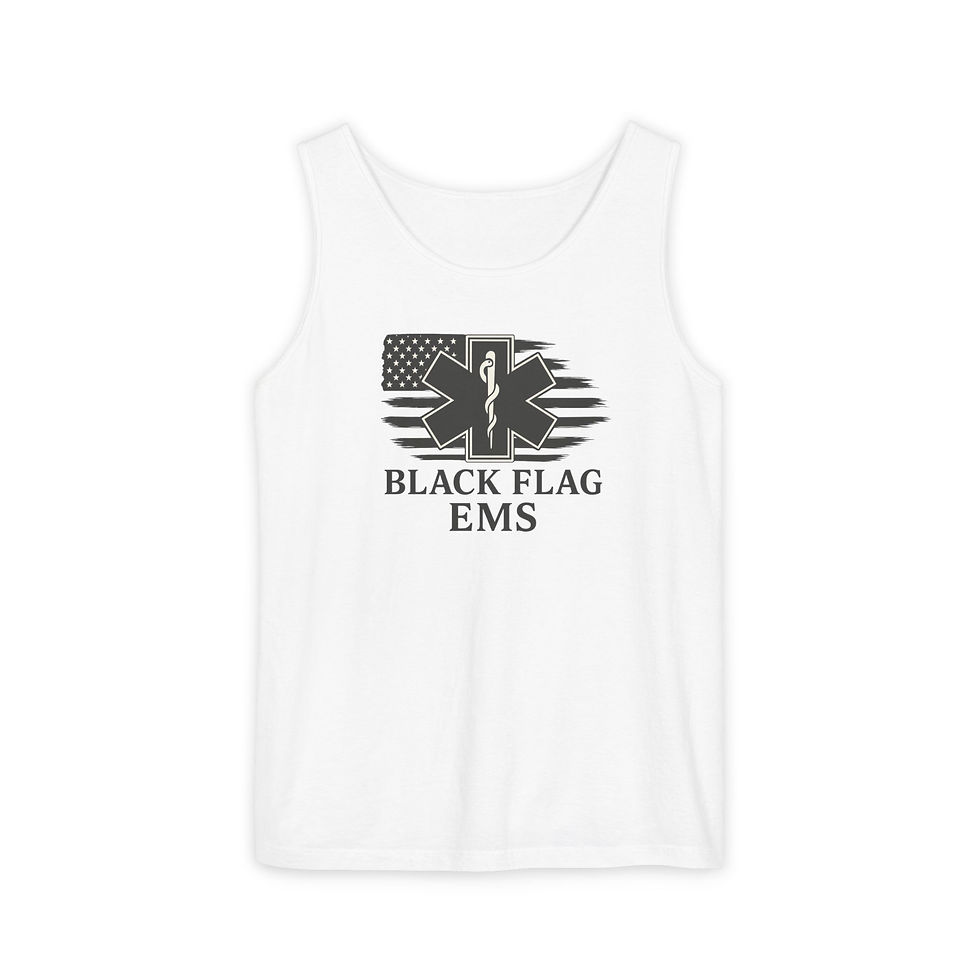 Black Flag EMS Unisex Garment-Dyed Tank Top