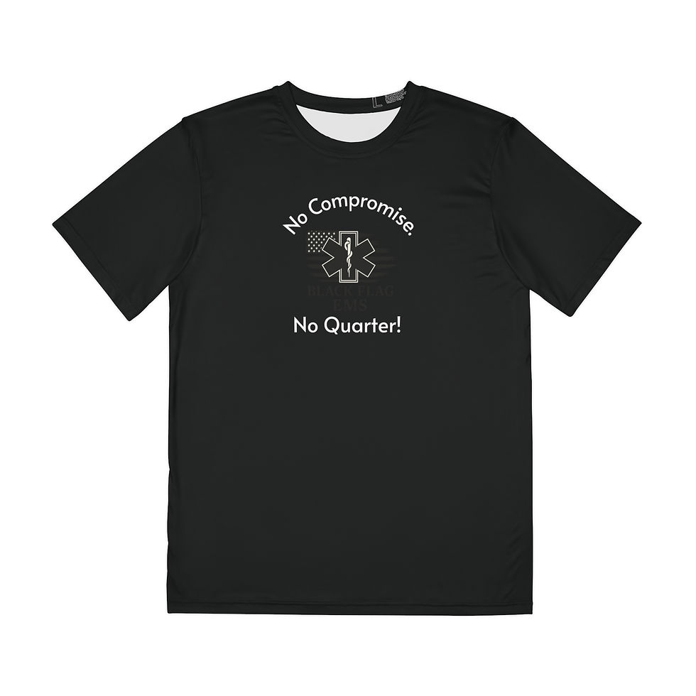 Men's Black Flag EMS Tee - No Compromise, No Quarter!