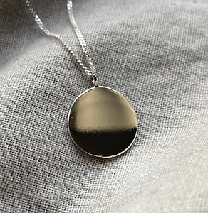 Large Molten Crushed Silver Pendant.jpeg
