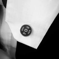 Weight Lifting Personalised Silver Cufflinks