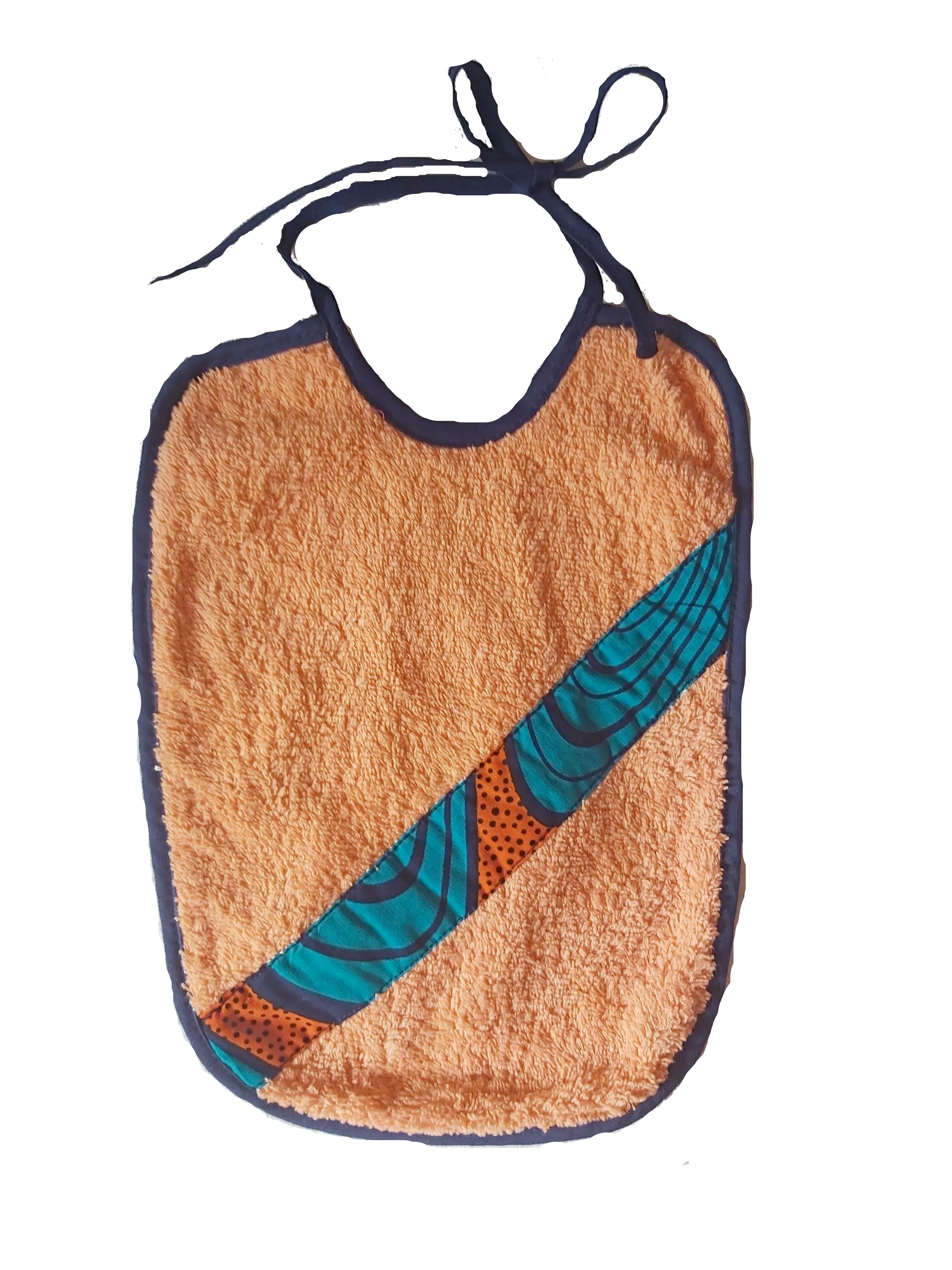 Bavoir pour enfant - bleu et orange