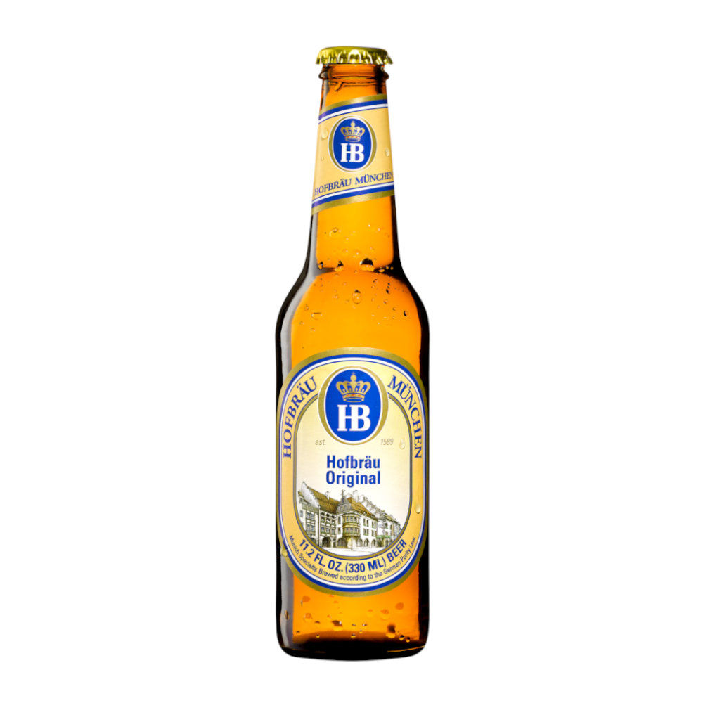 cerveza Alemania importada marca Hofbrau estilo original botella 330ml