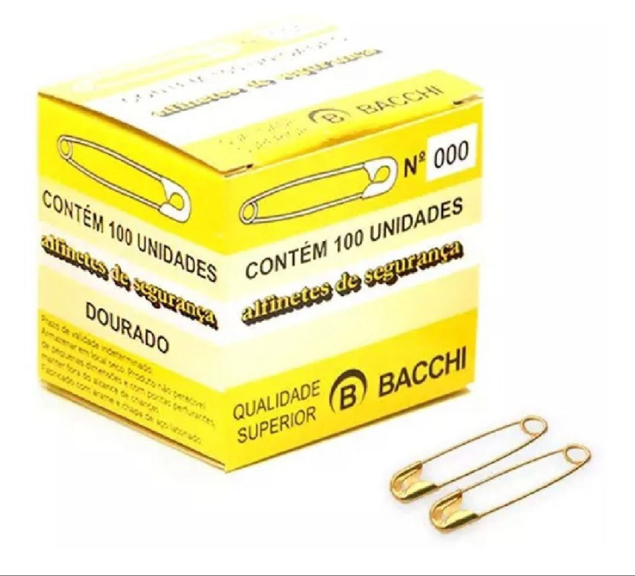 ALFINETE N00 DOURADO COM 100 UNDADES