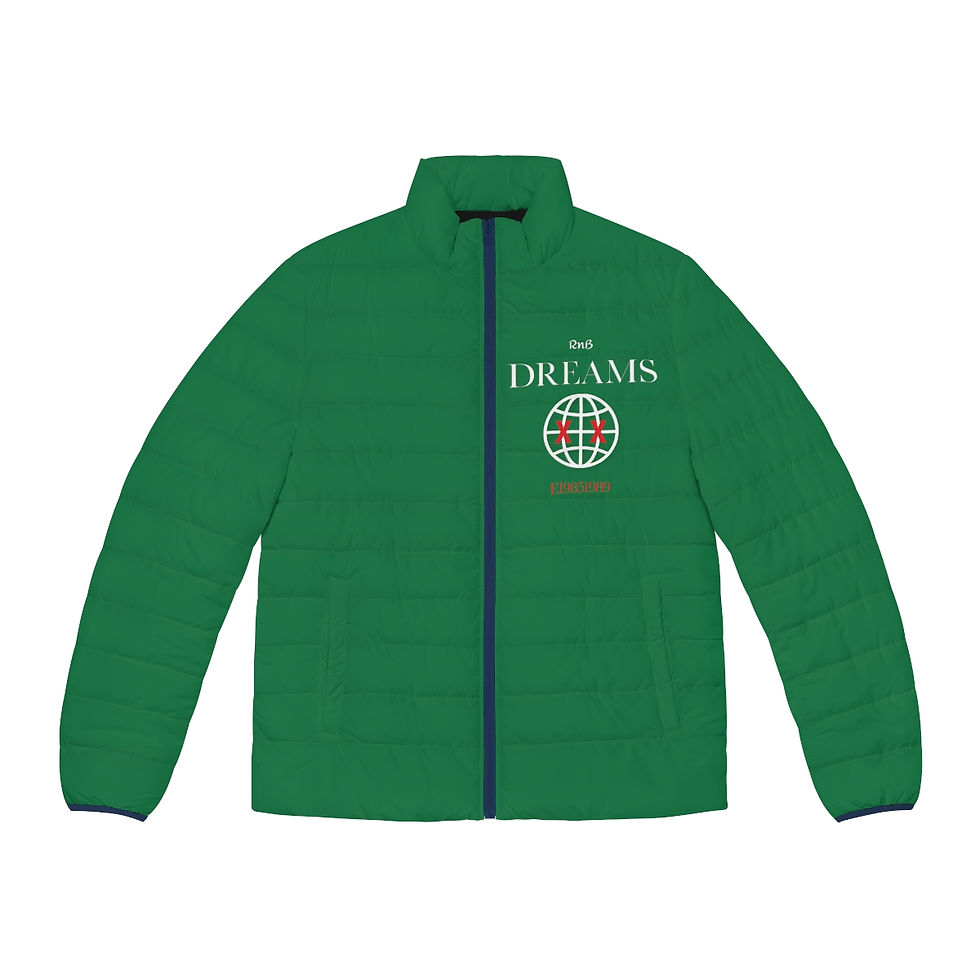 Thumbnail: Dream World Men's Puffer Jacket (AOP)