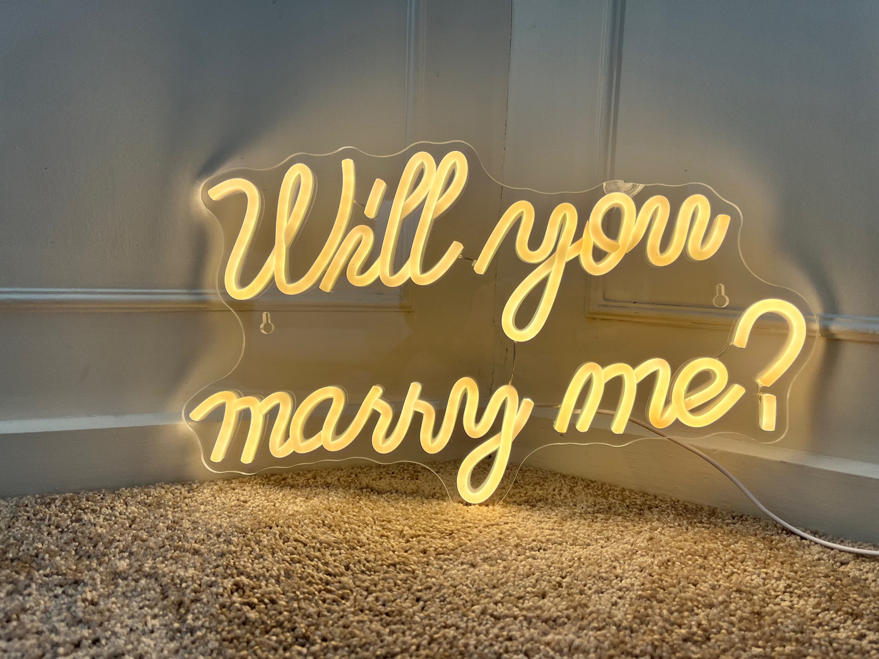 Will You Marry Me Neon Light