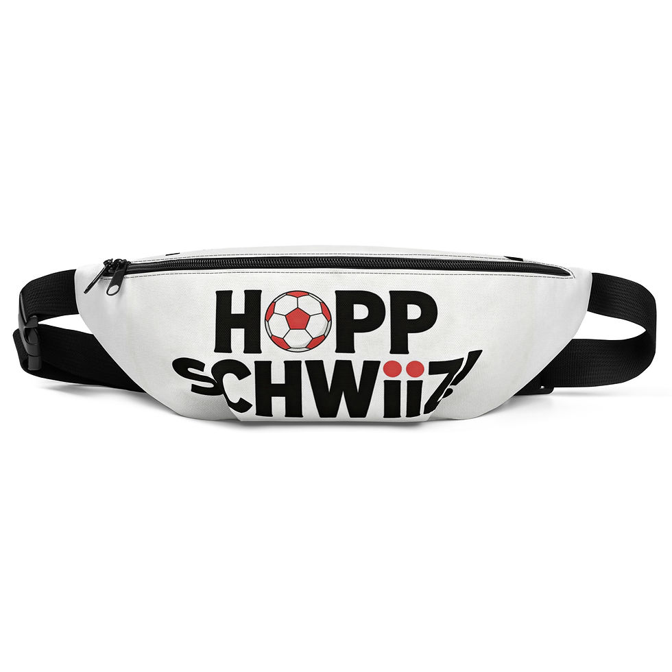 Miniaturbild: Die Bauch-/Brusttasche HOPP SCHWIIZ ist ein einzigartiger Fan Artikel, der Leidenschaft für die Schweizer NATI zeigt