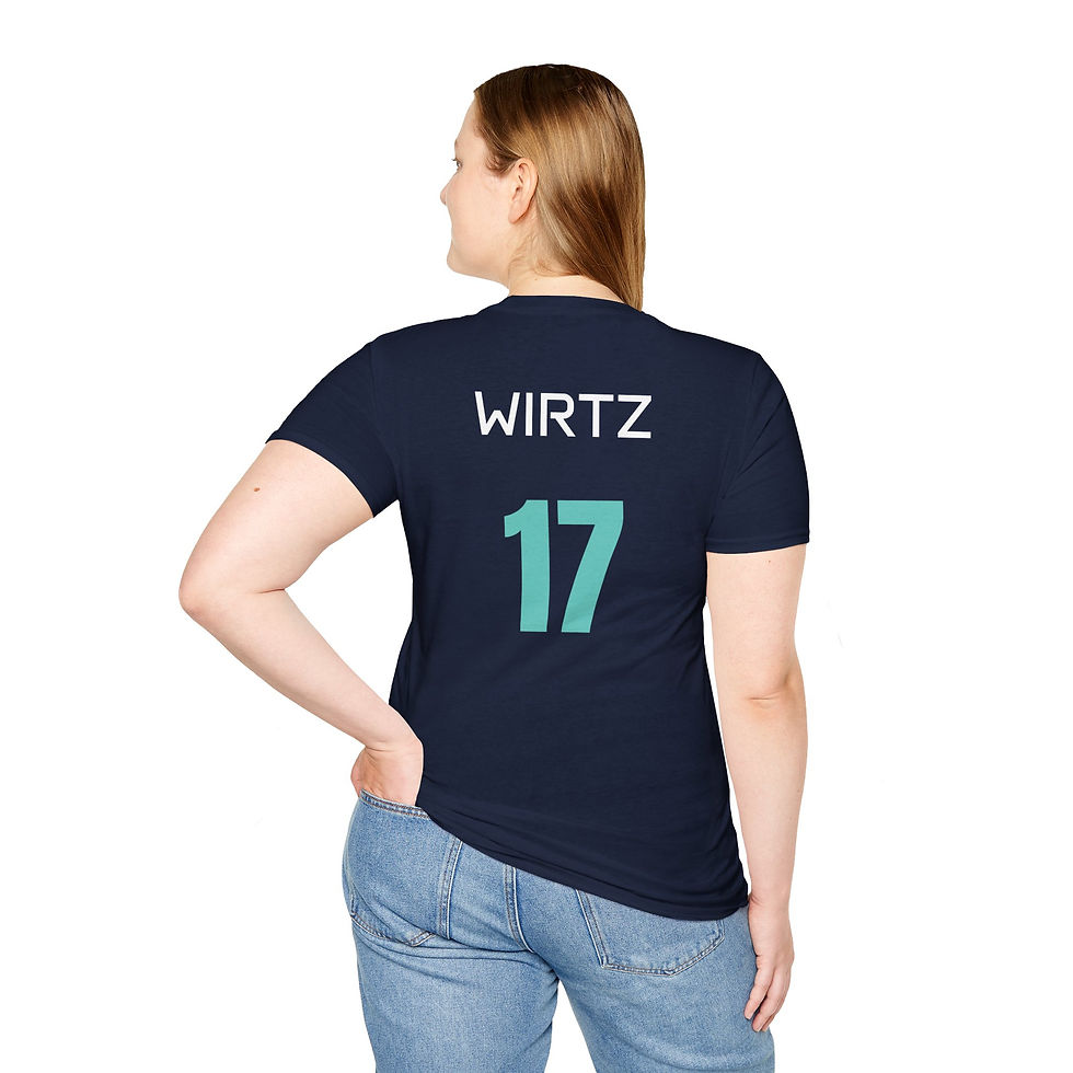 Miniaturbild: Fanshirt TEAM DEUTSCHLAND,  in weiß oder Navy Blau, mit dem Namen von Florian Wirtz - auf dem Rücken