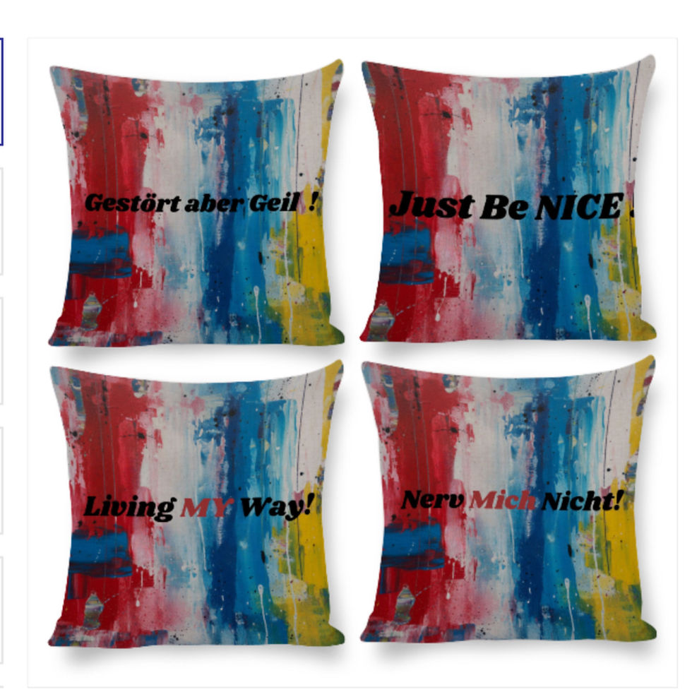 Die Couchkissen Überzüge LIVE MY LIFE sind mehr als nur ein einfaches Wohnaccessoire - sie sind ein Statement.