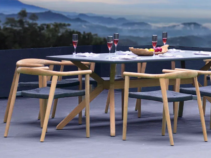 Thumbnail: Venice Teak Rope Arm Chair