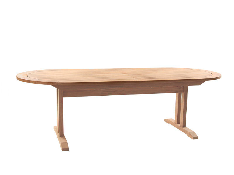 Thumbnail: Corsica Oval 124in Extending Teak Dining Table