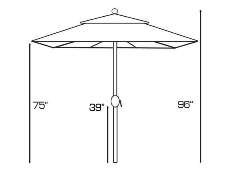 Thumbnail: Outdoor Classics 9' Teak Market Umbrella with Crank/Rotational Tilt