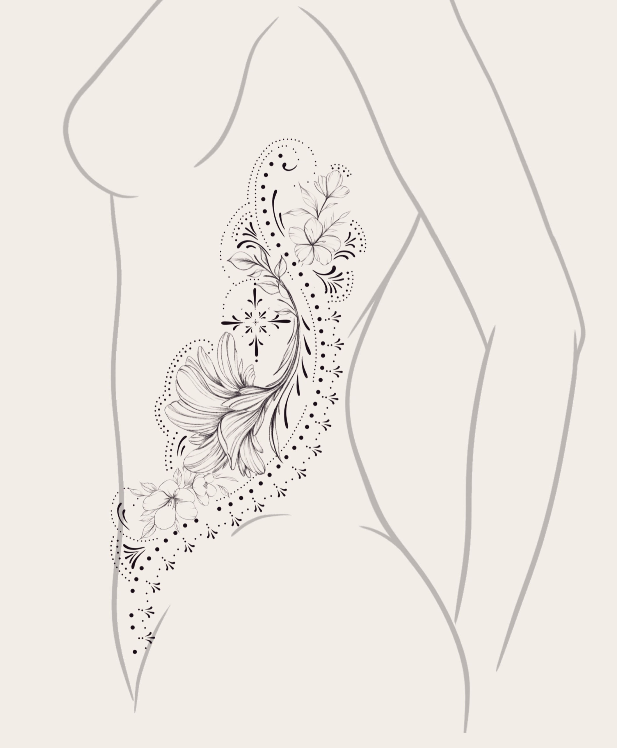 Ornament Seiten Tattoo