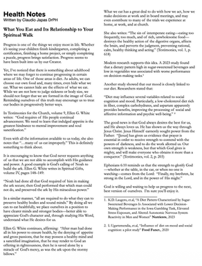 What You Eat and Its Relationship to Your Spiritual Walk