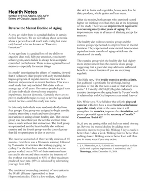 Reverse the Mental Decline of Aging