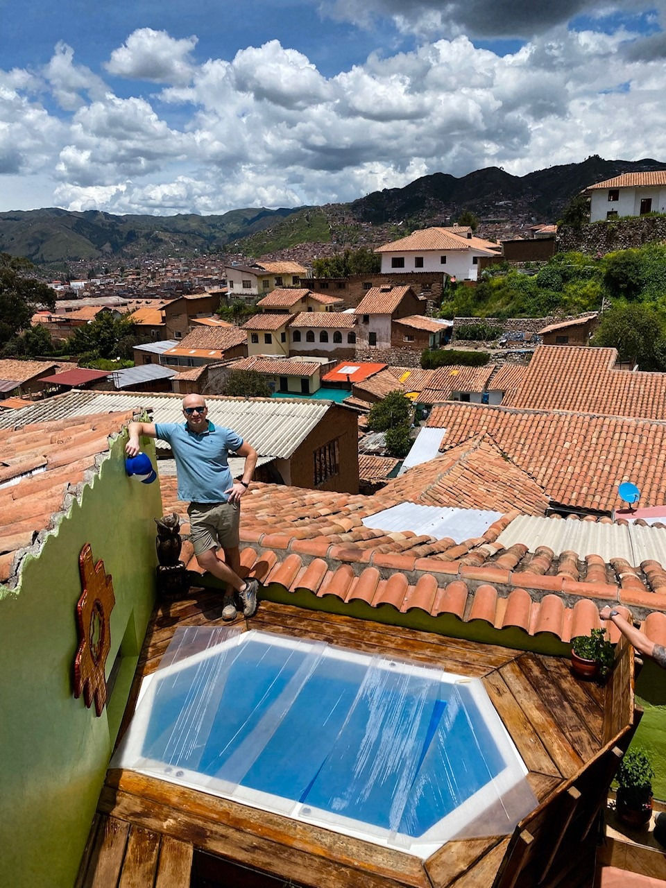 Hot tub and view at Airbnb