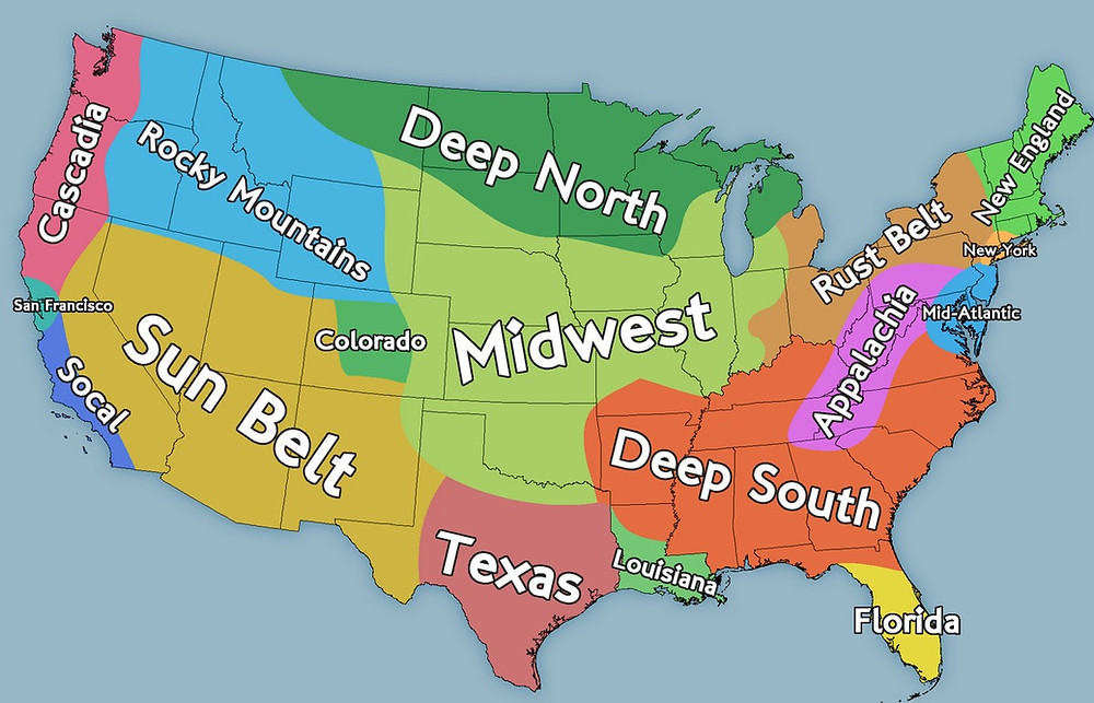 cuisine map of america