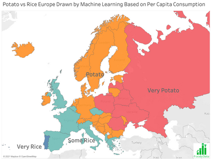 Potato vs Rice Europe Map