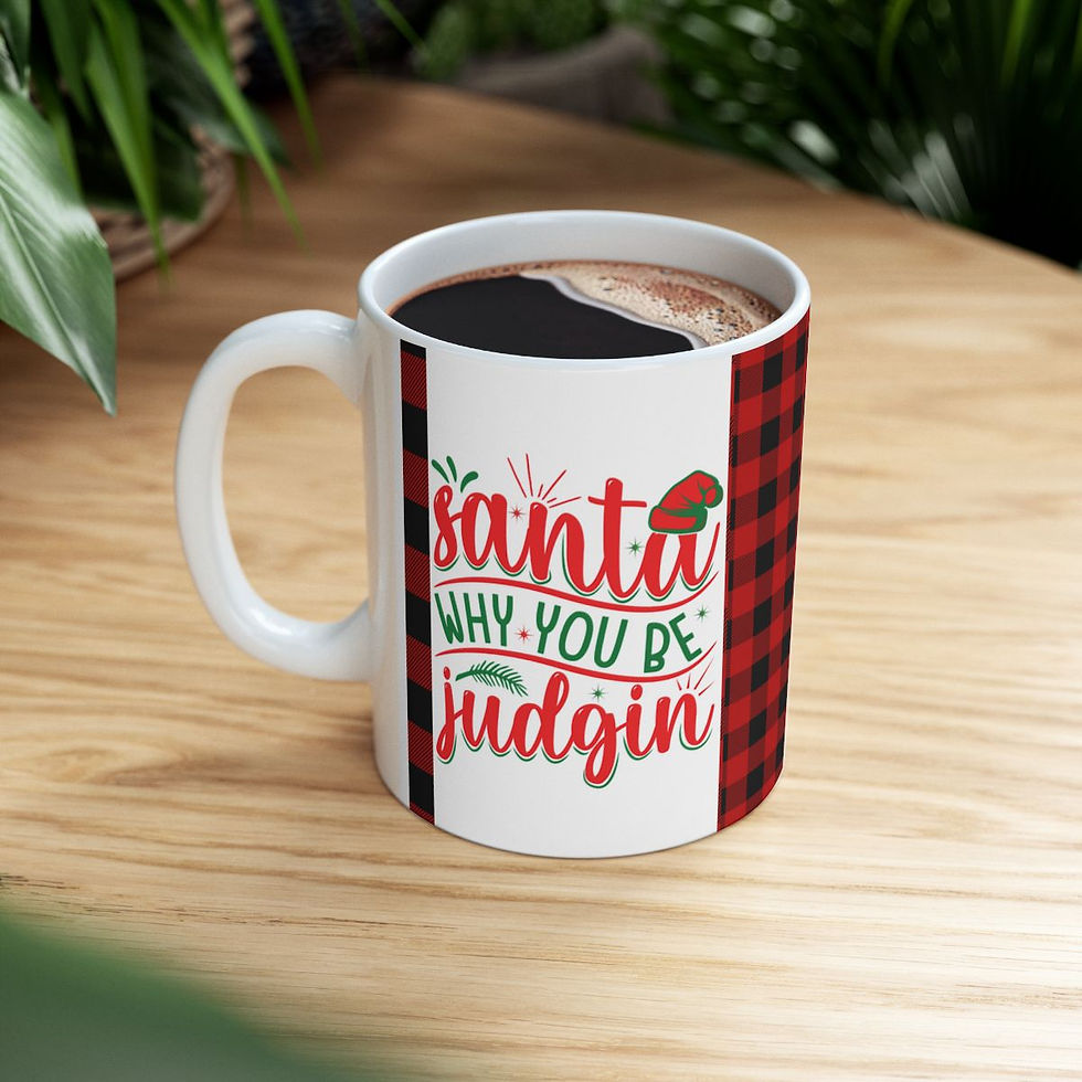 Thumbnail: Funny and Festive 11 oz Sip & Cheer Christmas Coffee Mug - gift for him or her