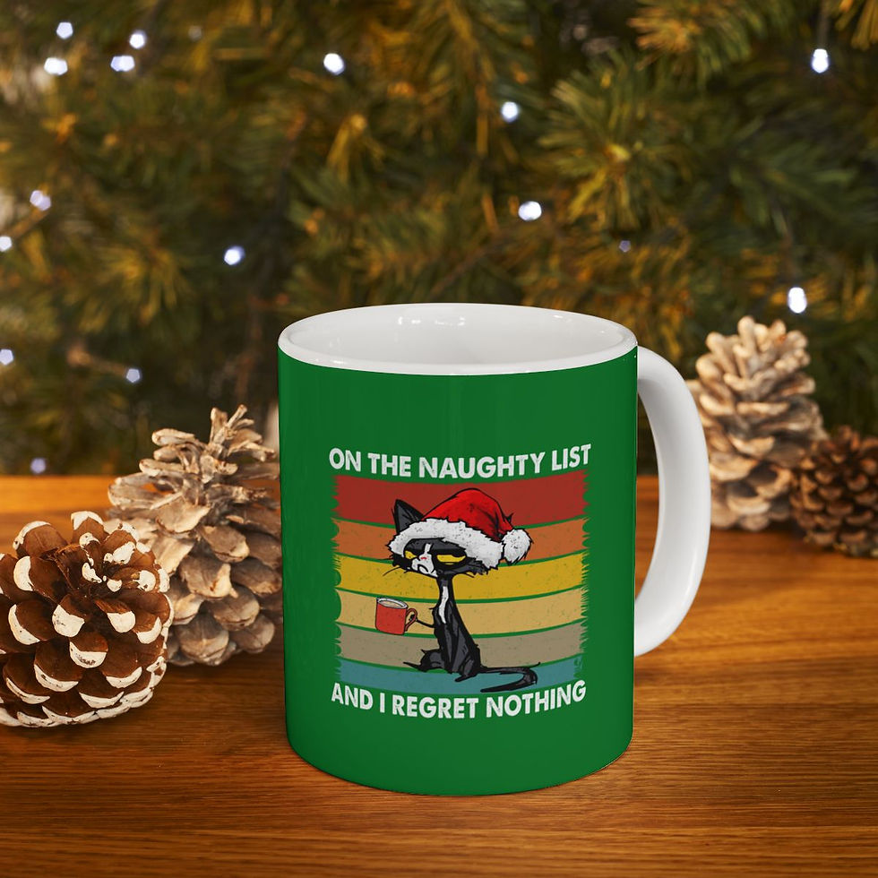 Thumbnail: Naughty List Festive 11 oz Sip & Cheer Christmas Coffee Mug
