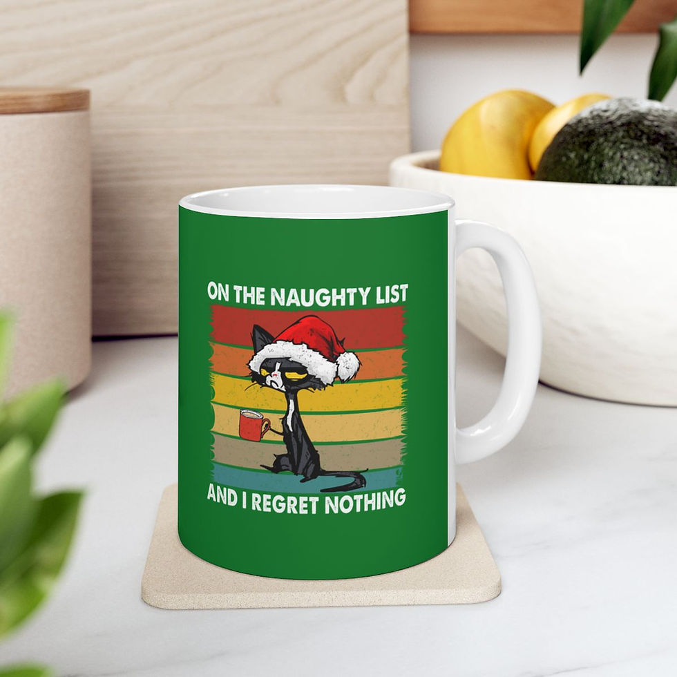 Thumbnail: Naughty List Festive 11 oz Sip & Cheer Christmas Coffee Mug