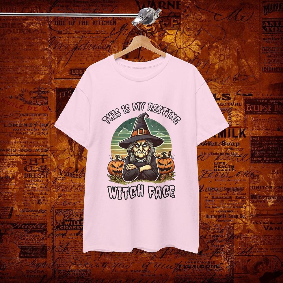 Thumbnail: This Is My Resting Witch Face T-Shirt | Unisex Halloween Cotton Tee