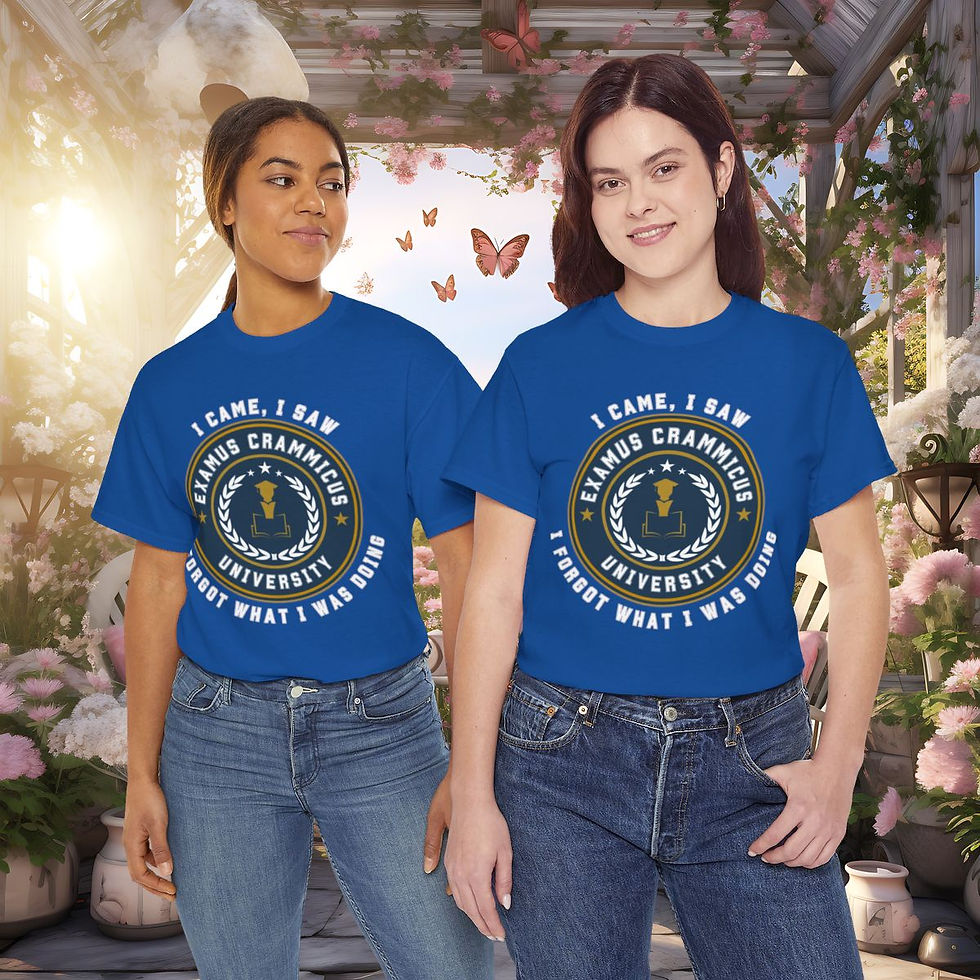 Thumbnail: Another College Crest - College Life | Unisex Heavy Cotton T-shirt