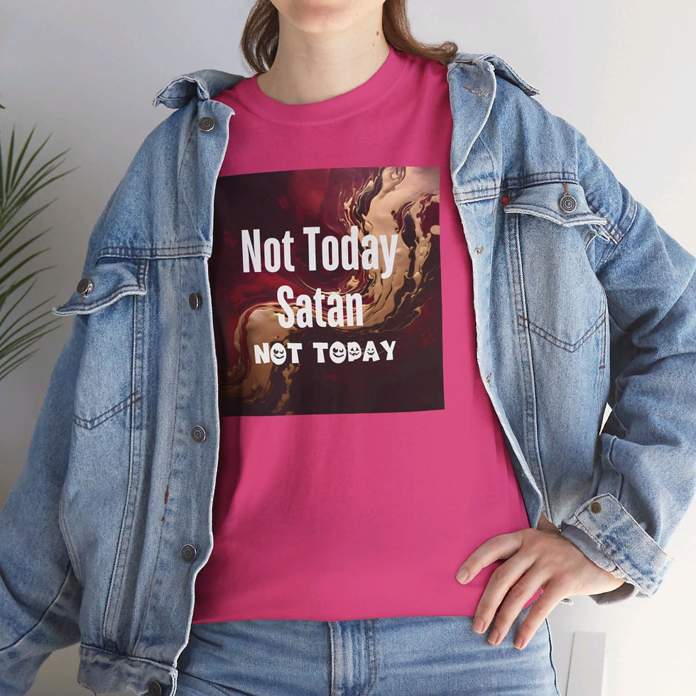 Thumbnail: Not Today Satan t-shirt, Gildan 5000 comfy design, ideal for humor lovers' gift
