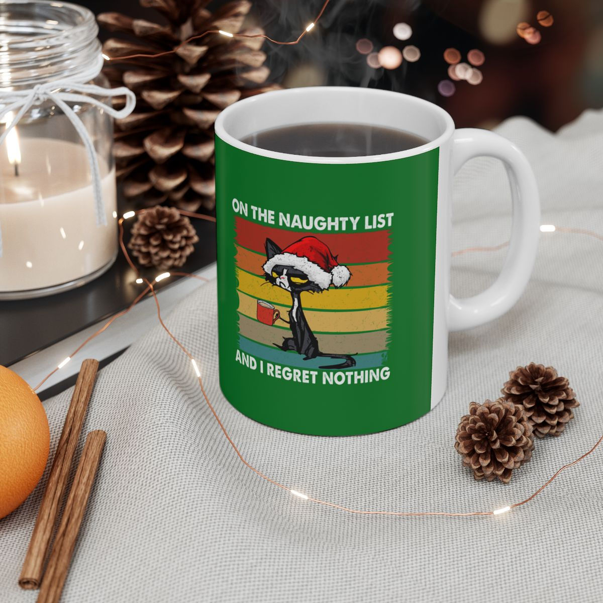 Naughty List Festive 11 oz Sip & Cheer Christmas Coffee Mug