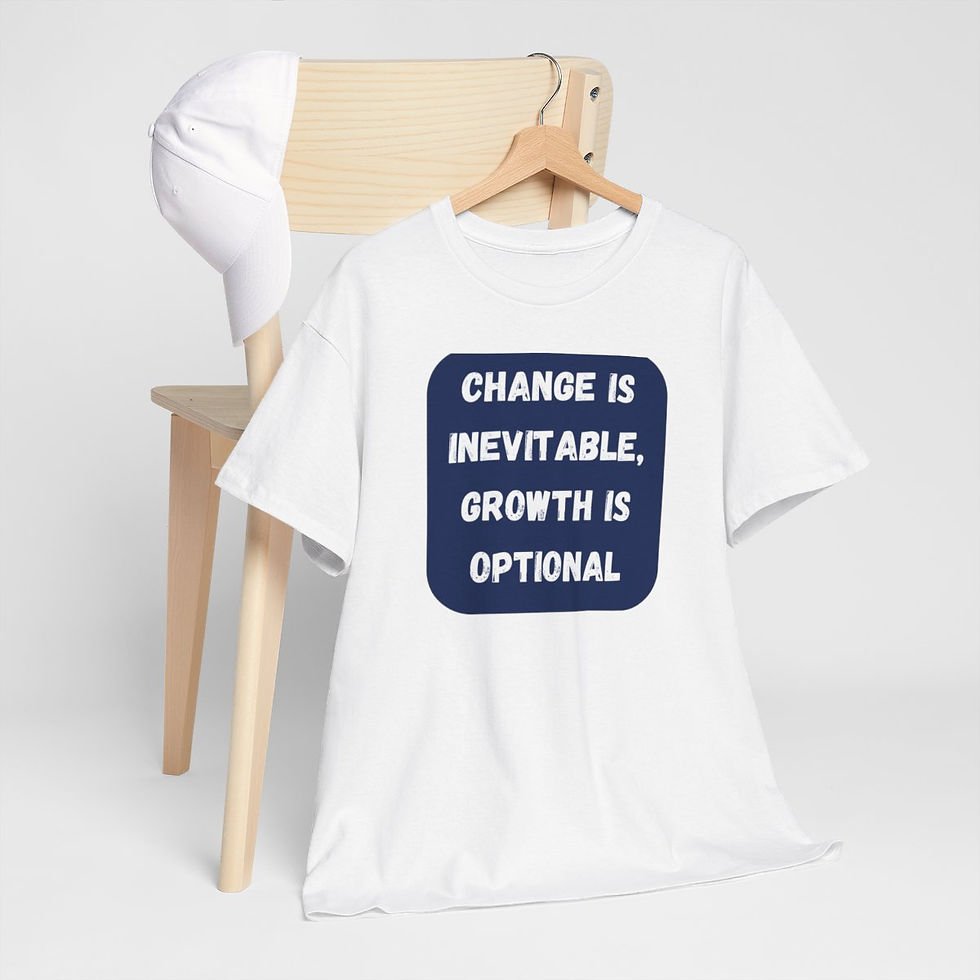 Thumbnail: Inspirational Tshirt - Change is Inevitable |Unisex Heavy Cotton Tee