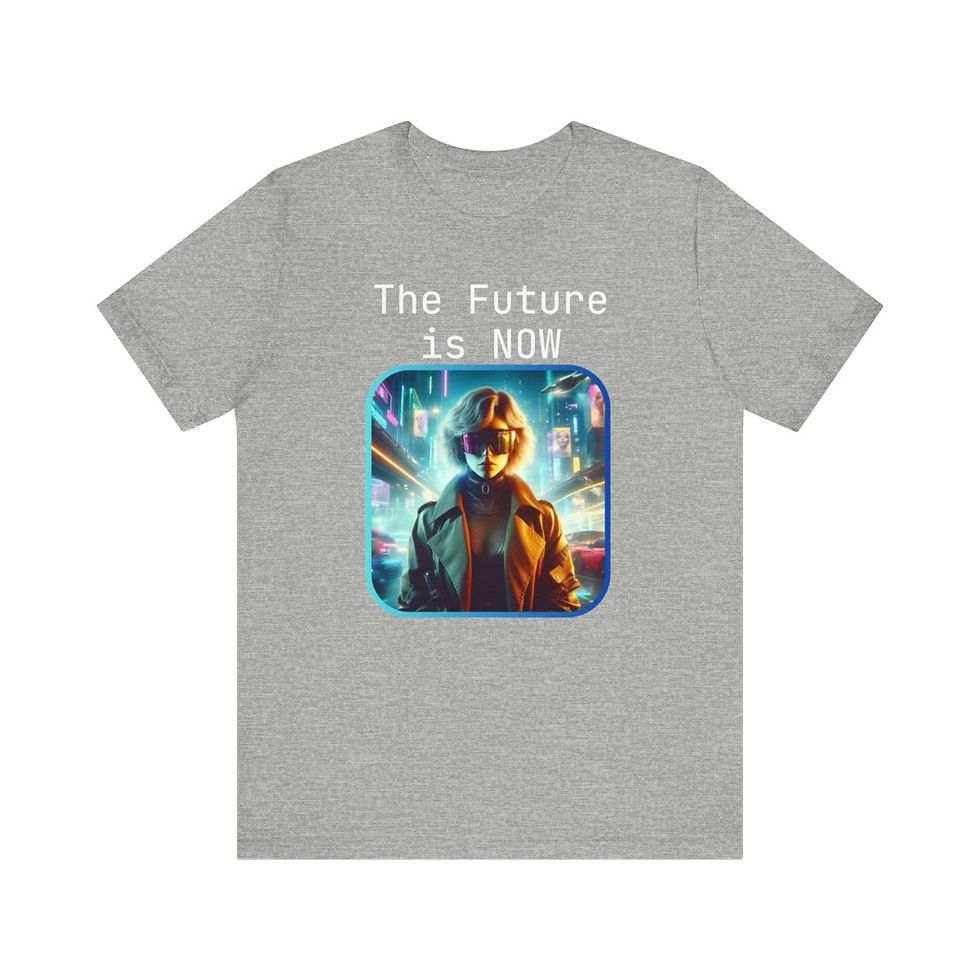 Thumbnail: Future is Now Cyberpunk Tshirt | female cyberpunk Jersey Short Sleeve Tee