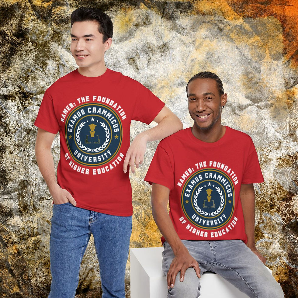 Thumbnail: Yet Another College Crest - College Life | Unisex Heavy Cotton T-shirt
