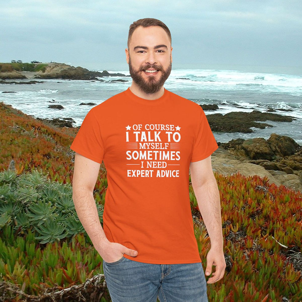 Thumbnail: "I Talk to Myself" Funny Self-Advice T-Shirt | Unisex Heavy Cotton Tee