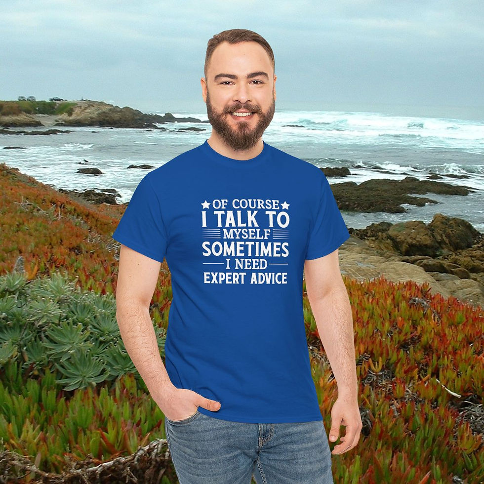 Thumbnail: "I Talk to Myself" Funny Self-Advice T-Shirt | Unisex Heavy Cotton Tee