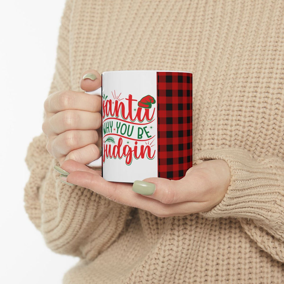 Thumbnail: Funny and Festive 11 oz Sip & Cheer Christmas Coffee Mug - gift for him or her