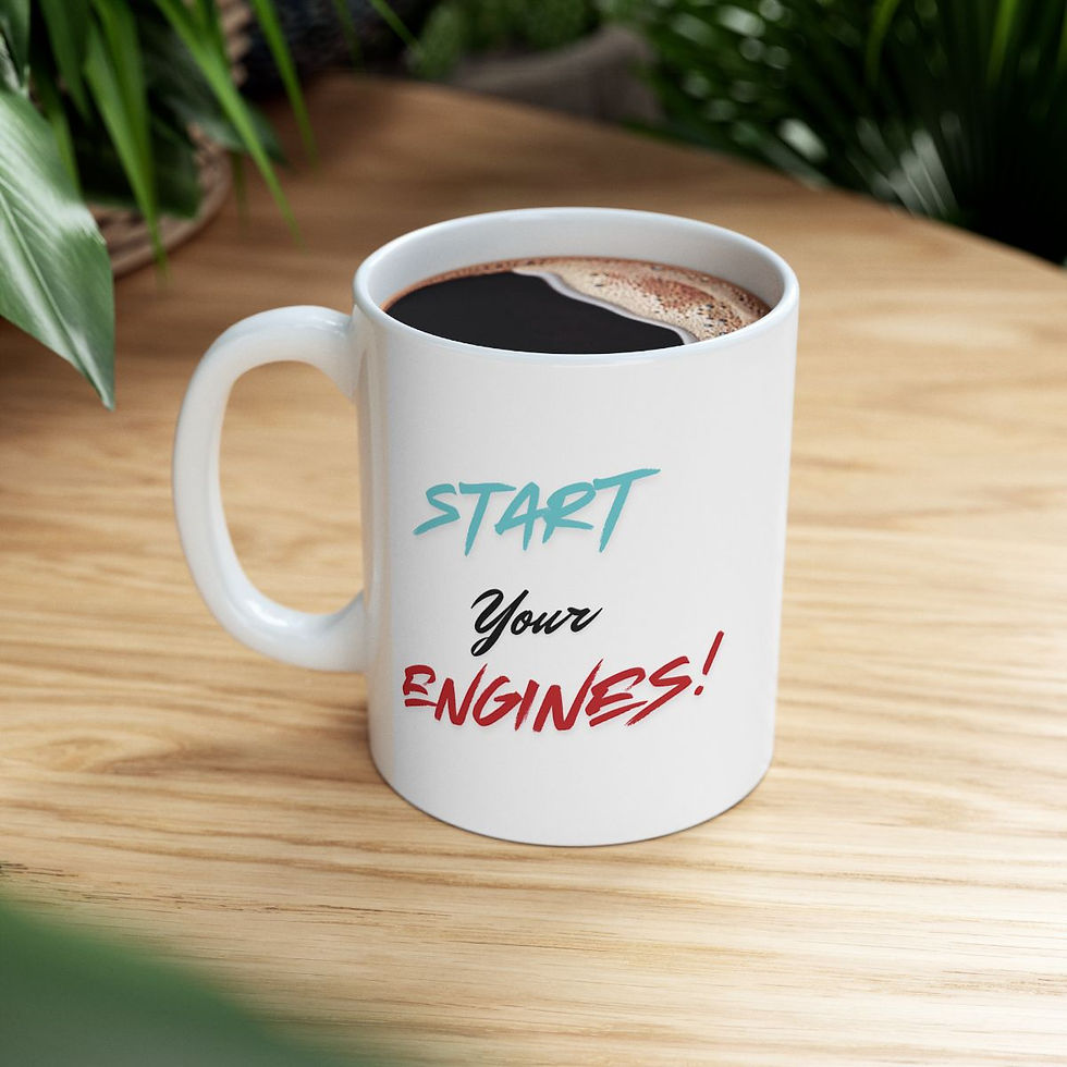 Thumbnail: Start Your Engines! Ceramic Coffee Mug