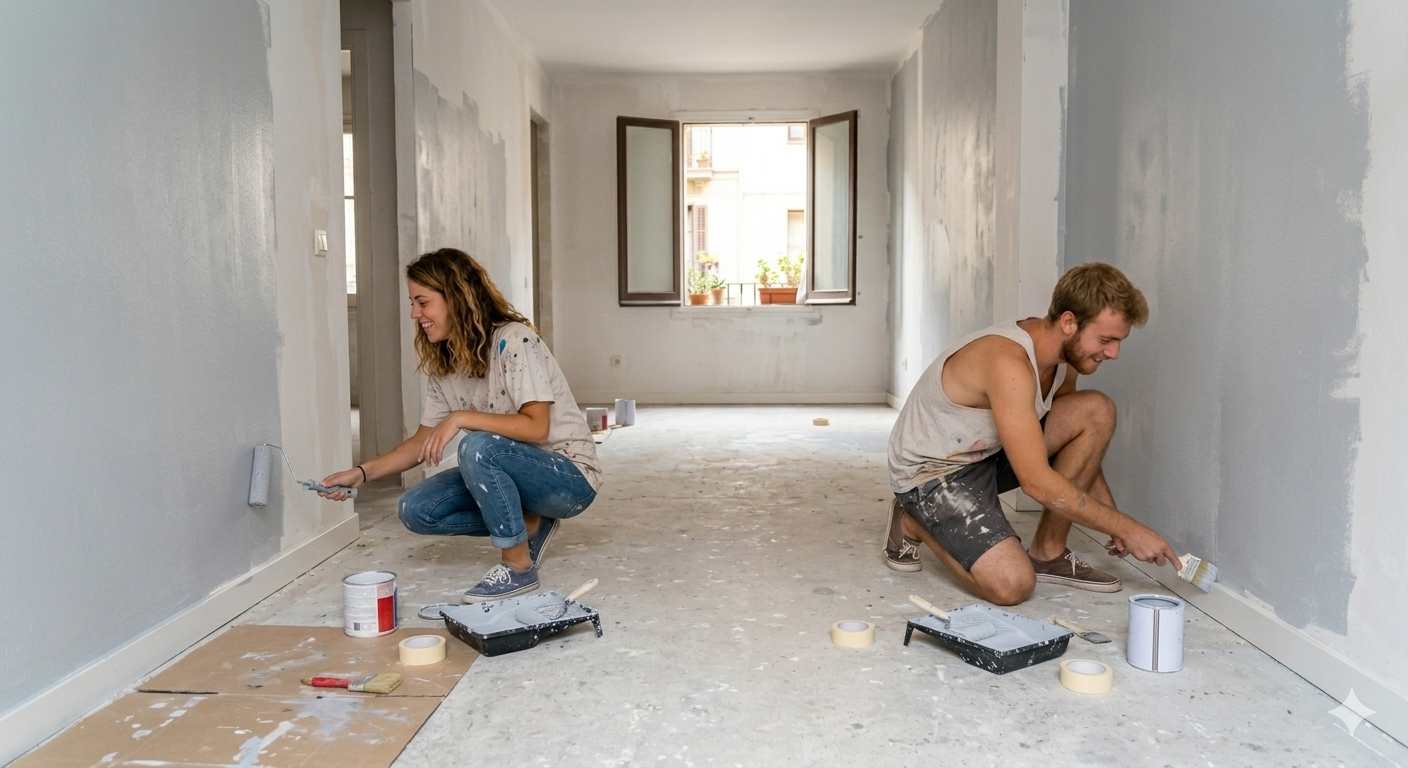 ¿Se puede pintar un piso alquilado? Lo que puedes cambiar sin problemas y lo que podría costarte la 