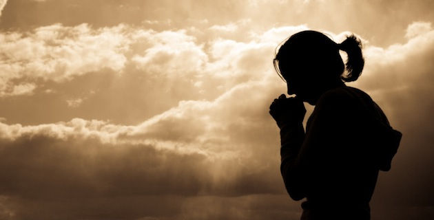 man praying