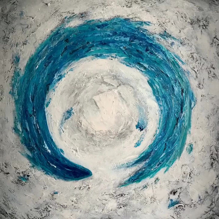 Thumbnail: Zen - Abstract Canvas Art | Original Painting on Large Canvas | 80x80cm Wall Art