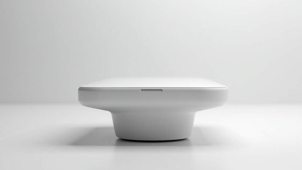 Close-up view of a modern tech gadget on a white background